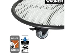 Wagner design Pflanzenroller GH 7017 Ø 38 cm x 8 cm Schwarz-Weiß