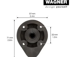 Wagner Sockelverstellfuß Justierbar L 115-185 mm Schwarz 4 Stück