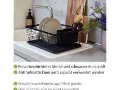 Wenko Geschirrabtropfer Drip Schwarz