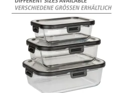 Wenko Glas Frischhaltedose Steel Black Outdoor Kitchen 1,5 l