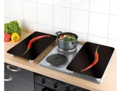 Wenko Herdabdeckplatten Universal Hot Peperoni 2er-Set Mehrfarbig