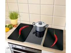 Wenko Herdabdeckplatten Universal Hot Peperoni 2er-Set Mehrfarbig