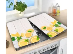 Wenko Herdabdeckplatten Universal Zitronen 2er Set Mehrfarbig