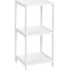 Wenko Regal Oslo Echtholz Weiß 3 Etagen 76 cm x 36 cm x 36 cm