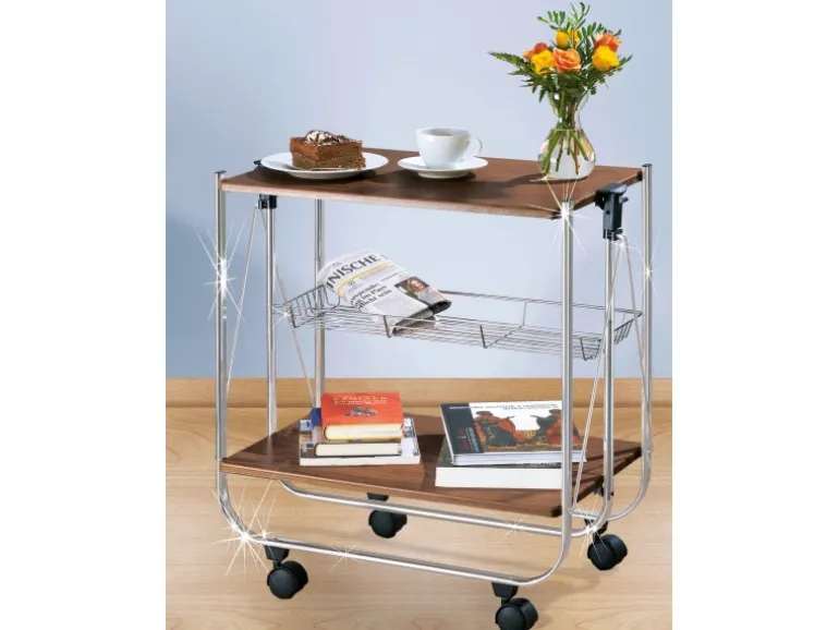 Wenko Servierwagen Dinett Deluxe Nussbaum-Nachbildung