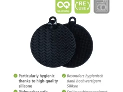 Wenko Silikon Spülschwamm  Soft  2 Stück Black Outdoor Kitchen Schwarz