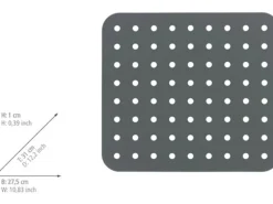 Wenko Spülbeckeneinlage Kristall Eckig 27,5 cm x 1 cm x 31 cm Grau