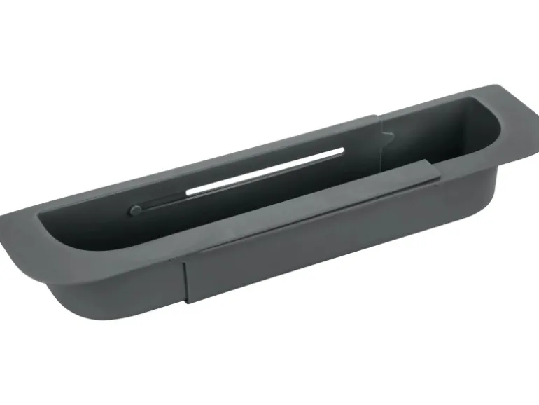 Wenko Spülorganizer Fino Ausziehbar bis 49,5 cm x 5,5 cm x 8,5 cm Grau