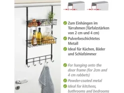 Wenko Türregal zum Aufhängen Schwarz