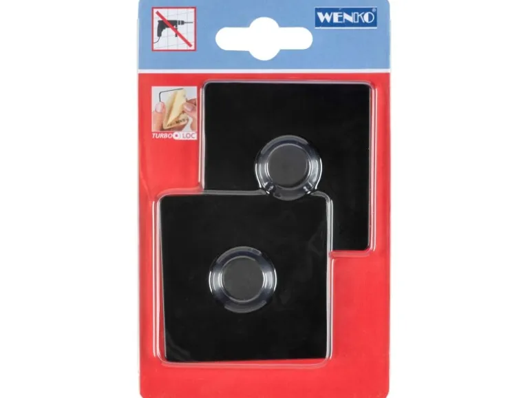 Wenko Turbo-Loc Eckig 2 cm x 6 cm x 6 cm Schwarz