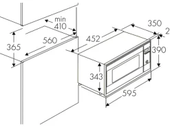 Wolkenstein Einbau-Mikrowelle WMW800-20GB EB