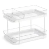 Zeller Etagenregal Kunststoff 23,5 cm x 21,3 cm x 33,3 cm Transparent
