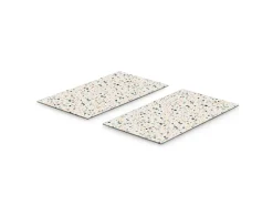 Zeller Herdabdeck-/Schneideplatten-Set Terrazzo 2-teilig Bunt