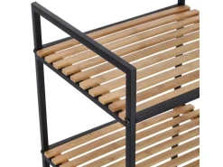 Zeller Standregal mit 4 Ablagen Bambus/Metall 95 cm x 33 cm x 39 cm Schwarz