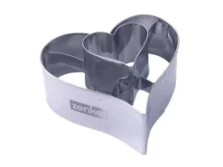 Zenker Ausstecher Linzer Herz 2 in 1 Silber