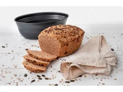 Zenker Brotform Oval 26,5 cm x 16,5 cm x 9,5 cm Schwarz Metallic