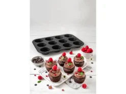Zenker Muffinform 12er 38 cm x 26 cm Schwarz